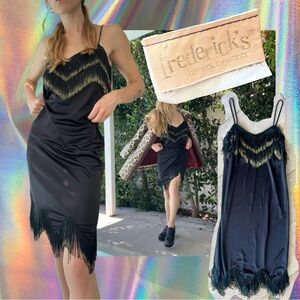70s Does 20s VTG Black Flapper Slip
